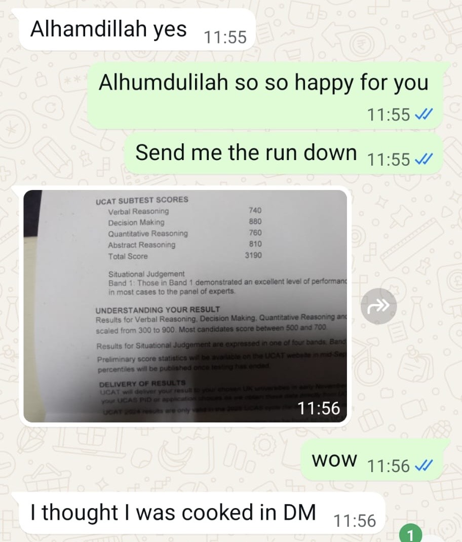 Student WhatsApp — 3190 Band 1