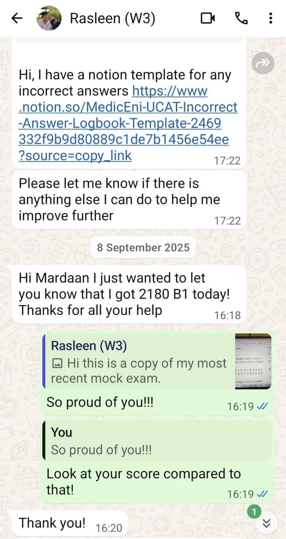 Rasleen WhatsApp — 2180 Band 1